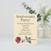 Anniversary party invitations uitnodiging briefkaart (Staand voorkant)