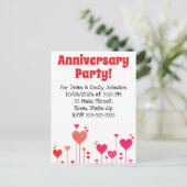 Anniversary party invitations uitnodiging briefkaart (Staand voorkant)
