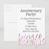 Anniversary party invitations uitnodiging briefkaart (Voorkant / Achterkant)