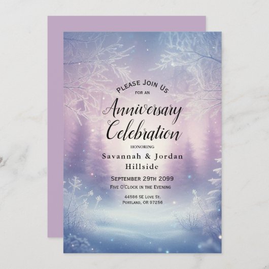 Anniversary Party Kaart (Voorkant / Achterkant)