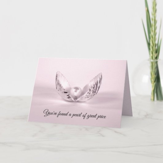 Anniversary Pearl in Seashell Kaart (Voorkant)