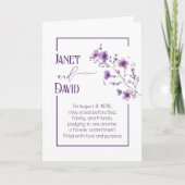 Anniversary Purple Flowering Branch Kaart (Voorkant)