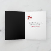 Anniversary Red Rose On Tuxedo Shirt Kaart (Binnen)