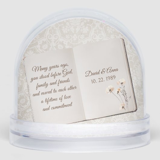 Anniversary Scrapbook On Damask  Sneeuwbol (Voorkant)