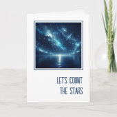 Anniversary Shooting Star Over Water Kaart (Voorkant)