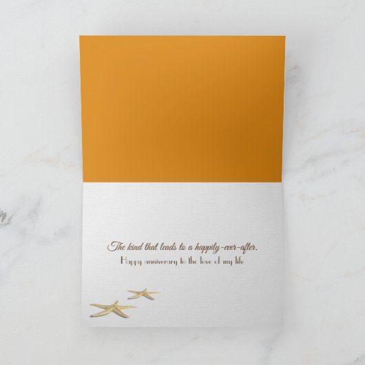 Anniversary Starfish on Sunset Beach Kaart (Binnen)