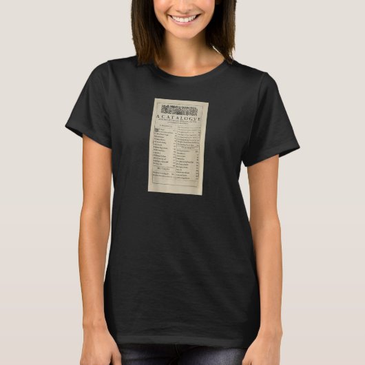 Anniversary Table of Contents Shakespeare First Fo T-shirt (Voorkant)