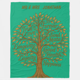 Anniversary Tree Fleece Deken