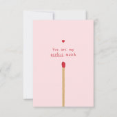 Anniversary Valentine Card, perfect match (Voorkant)