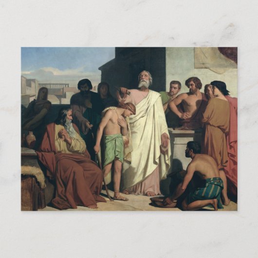 Annointing van David door Saul, 1842 Briefkaart (Voorkant)