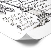 Annotated Illustration of Pendent, Diagonal Poster (Hoek)