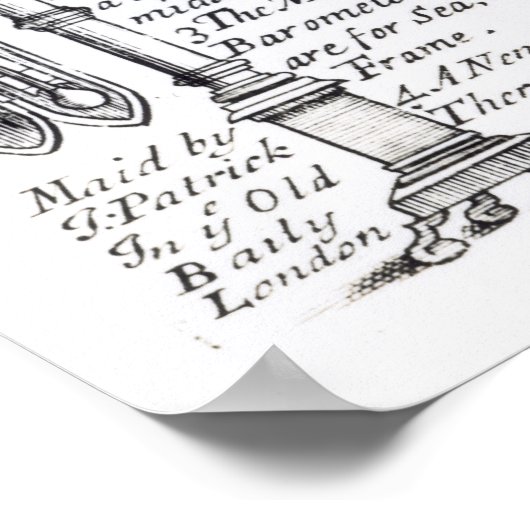 Annotated Illustration of Pendent, Diagonal Poster (Hoek)