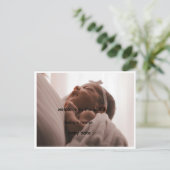 Announcement Photo Postcard Aankondigingskaart (Staand voorkant)