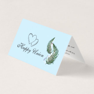 Announcement Wedding Folded Card Fern New Zealand  Kaart