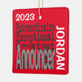 Announcer Extraordinaire CUSTOM Keramisch Ornament (Links)