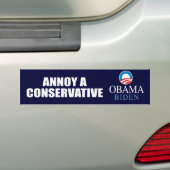 ANNOY A CONSERVATIVE BUMPERSTICKER (Op auto)