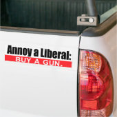 Annoy a Liberal - Koop een pistool -.png Bumpersticker (Op Truck)