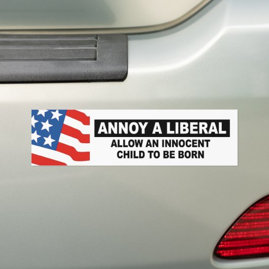 ANNOY A LIBERAL - LAAT EEN INNOCENT KIND TOE BUMPERSTICKER (Op auto)