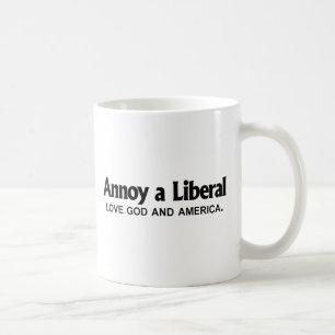 Annoy a Liberal - Love God and America Koffiemok