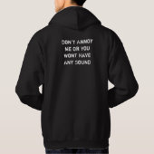 Annoy de Sound Engineer niet Hoodie (Achterkant)