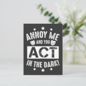 Annoy me en jij doen mee in het donkere theater briefkaart (Staand voorkant)