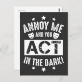 Annoy me en jij doen mee in het donkere theater briefkaart (Voorkant / Achterkant)