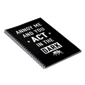 Annoy me en jij handelen in het donker notitieboek (Rechterzijde)