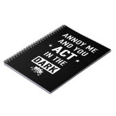 Annoy me en jij handelen in het donker notitieboek (Linkerzijde)