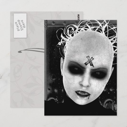 Annoyance Gothic Vampire Art Briefkaart (Voorkant / Achterkant)