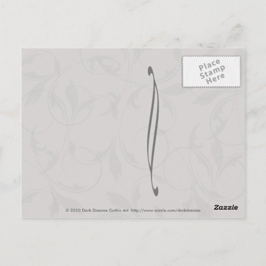 Annoyance Gothic Vampire Art Briefkaart (Achterkant)
