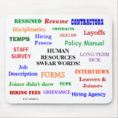 Annoye Funny Human Resources Swear Words Gift Muismat (Voorkant)