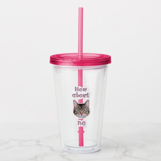 Annoyed Cat Acryl Drinkbeker (Voorkant)