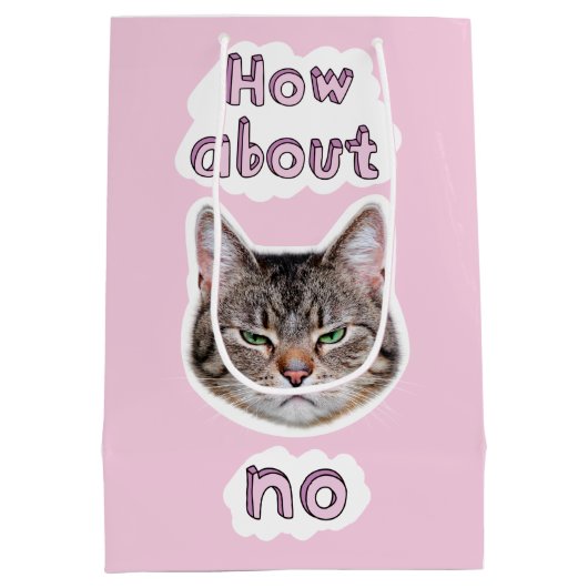 Annoyed Cat Medium Cadeauzakje (Achterkant)