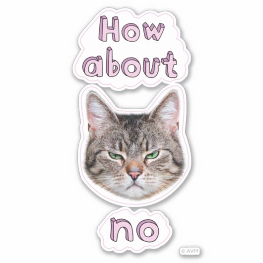 Annoyed Cat Sticker (Voorkant)
