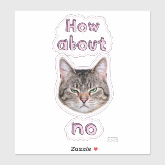 Annoyed Cat Sticker (Vel)