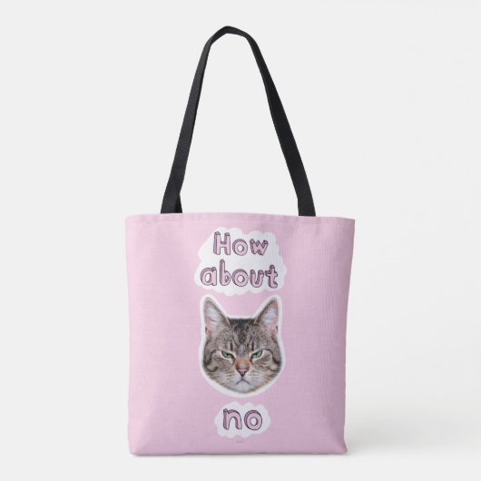 Annoyed Cat Tote Bag (Achterkant)