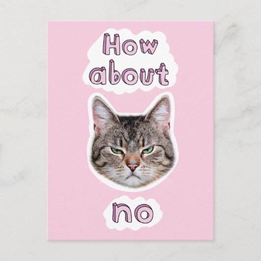 Annoyed Cat Uitnodiging Briefkaart (Voorkant)