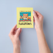 Annoyed Cupcake Cat | Cadeau voor studenten Flyer (Hand)