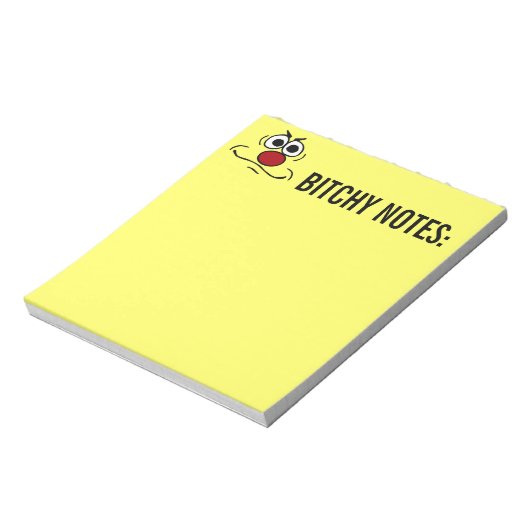 Annoyed Face Grumpey Notitieblok (Linkerzijde)