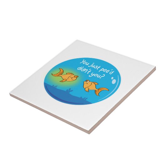 Annoyed Goldfish Tegeltje (Zijkant)