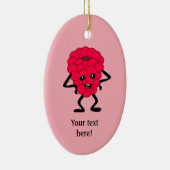 Annoyed Raspberry is niet onder de indruk - person Keramisch Ornament (Rechts)