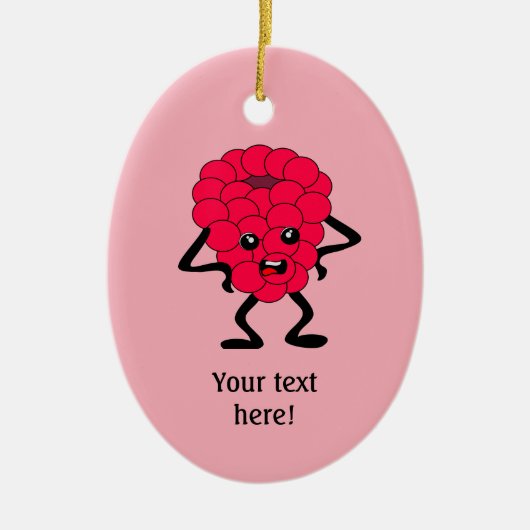 Annoyed Raspberry is niet onder de indruk - person Keramisch Ornament (Voorkant)