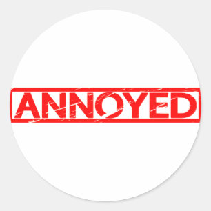 Annoyed Stamp Ronde Sticker