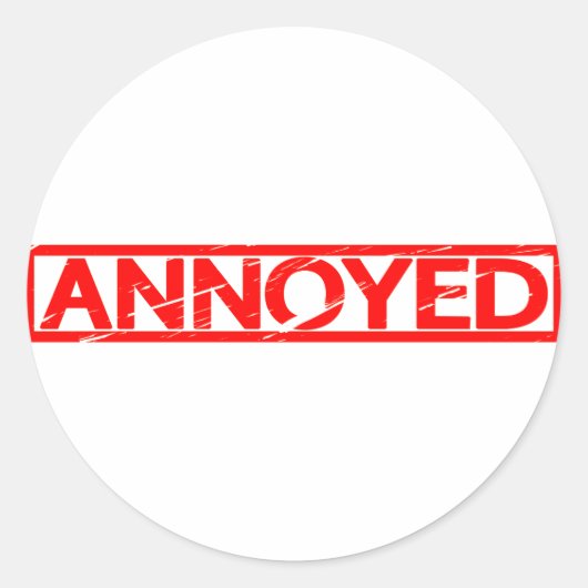 Annoyed Stamp Ronde Sticker (Voorkant)