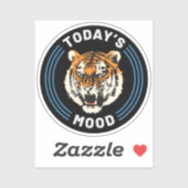 Annoyed Tiger Today's Mood Angry Animal Sticker (Vel)