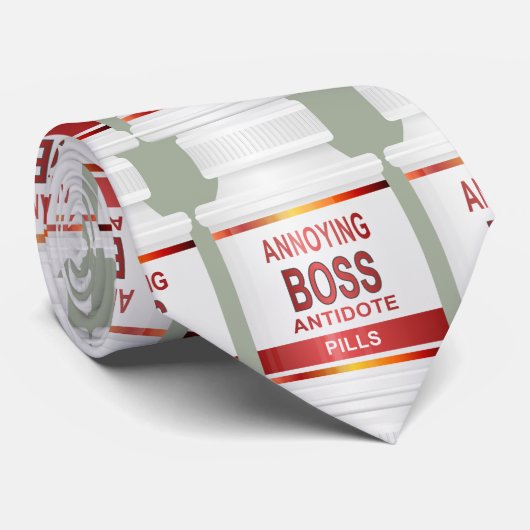 Annoying baas concept. stropdas (Opgerold)