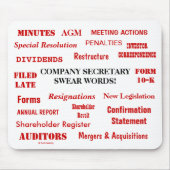 Annoying Funny Company Secretary Joke Swear Words Muismat (Voorkant)