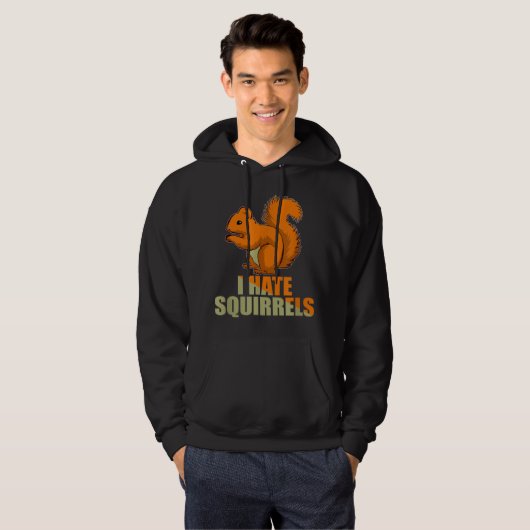 Annoying Garden I Hate Squirrels Funny Gift idea Hoodie (Voorkant volledig)