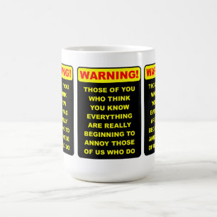Annoying Know-It-All Funny Mug Koffiemok