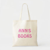 ANN'S BOEKEN in roze op Canvas tas (Voorkant)